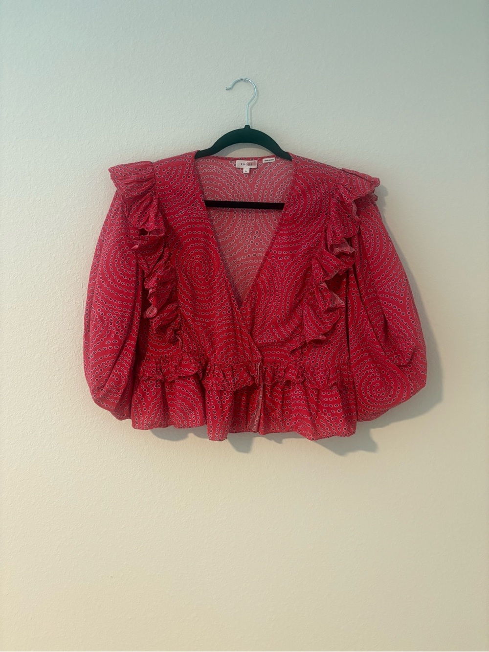 RHODE Ruffle Peplum Blouse - Picture 2 of 9